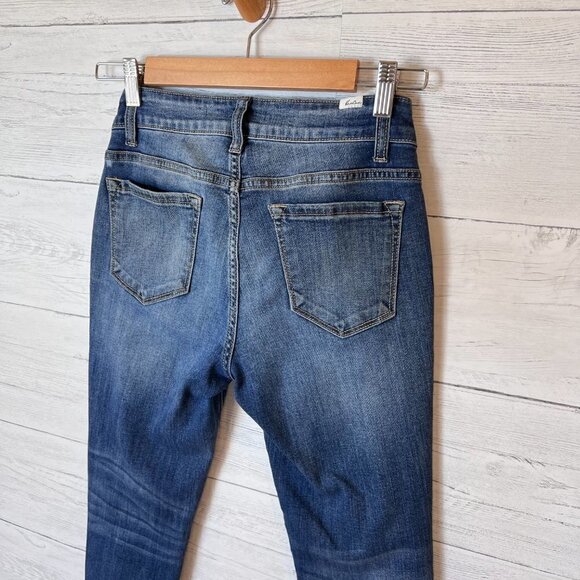 KanCan Jeans Womens SZ 26 Los Angeles Distressed Ankle Zipper Medium Wash Denim - Picture 13 of 16